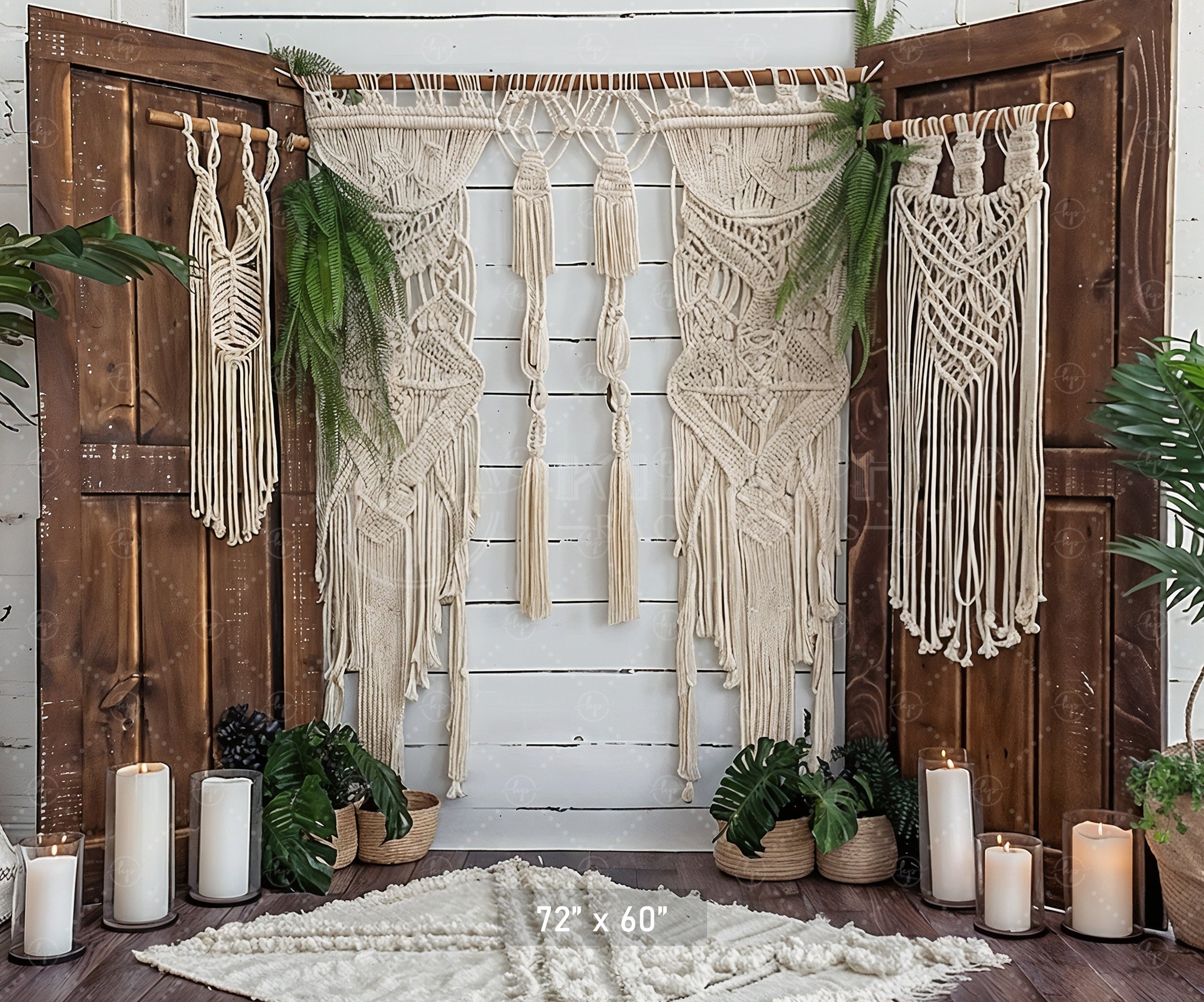 Boho Macrame Haven Backdrop