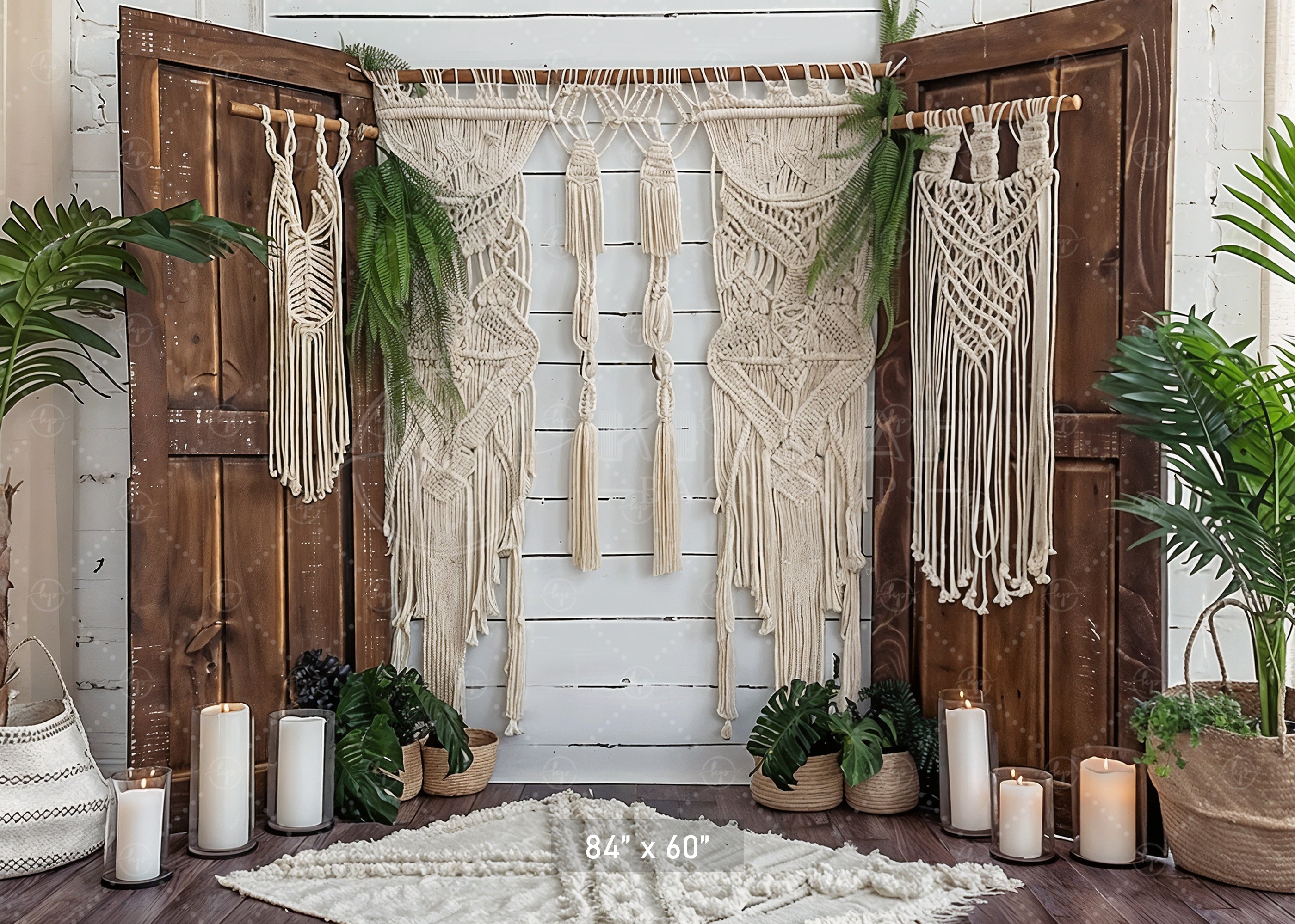 Boho Macrame Haven Backdrop
