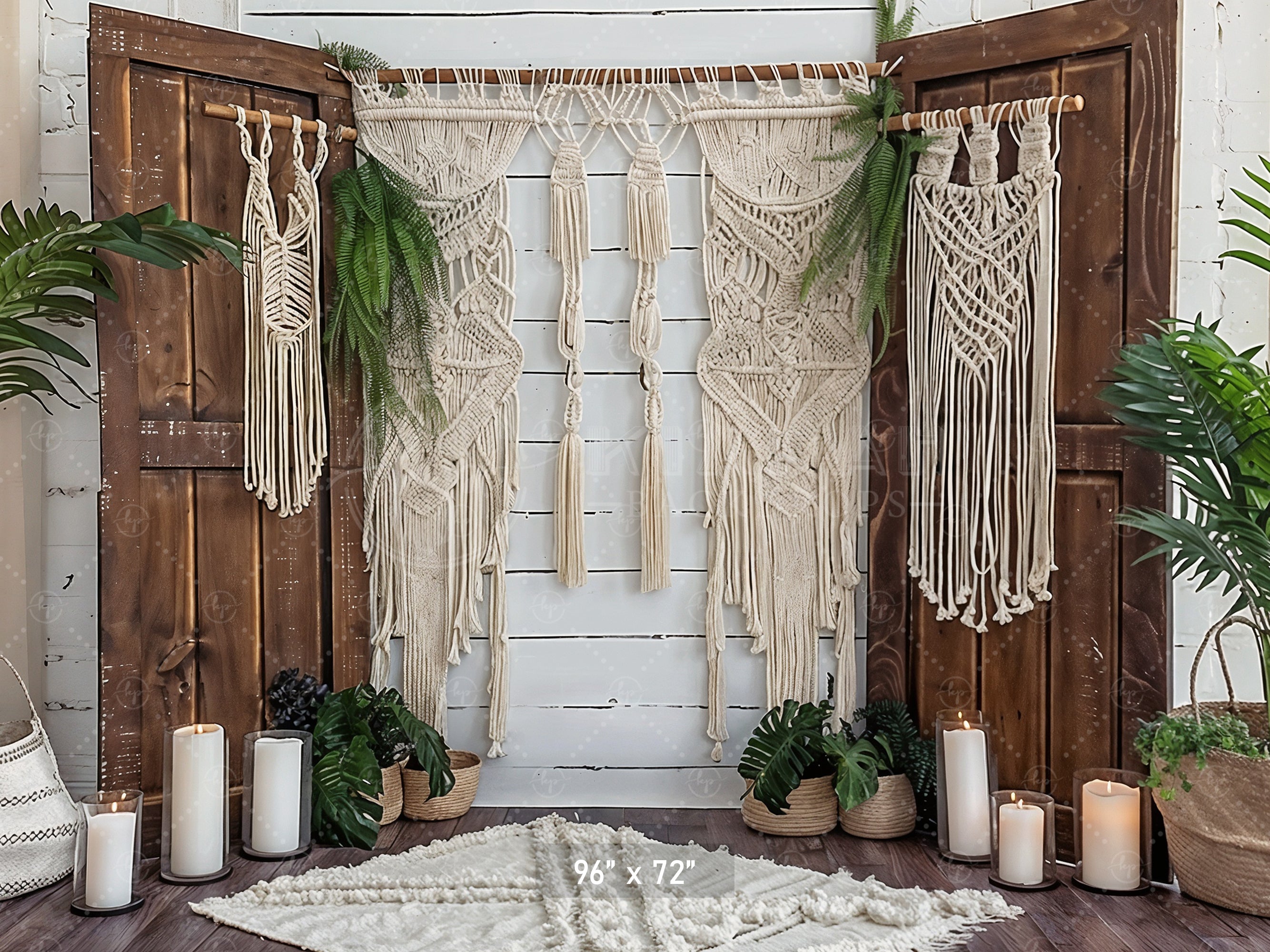 Boho Macrame Haven Backdrop