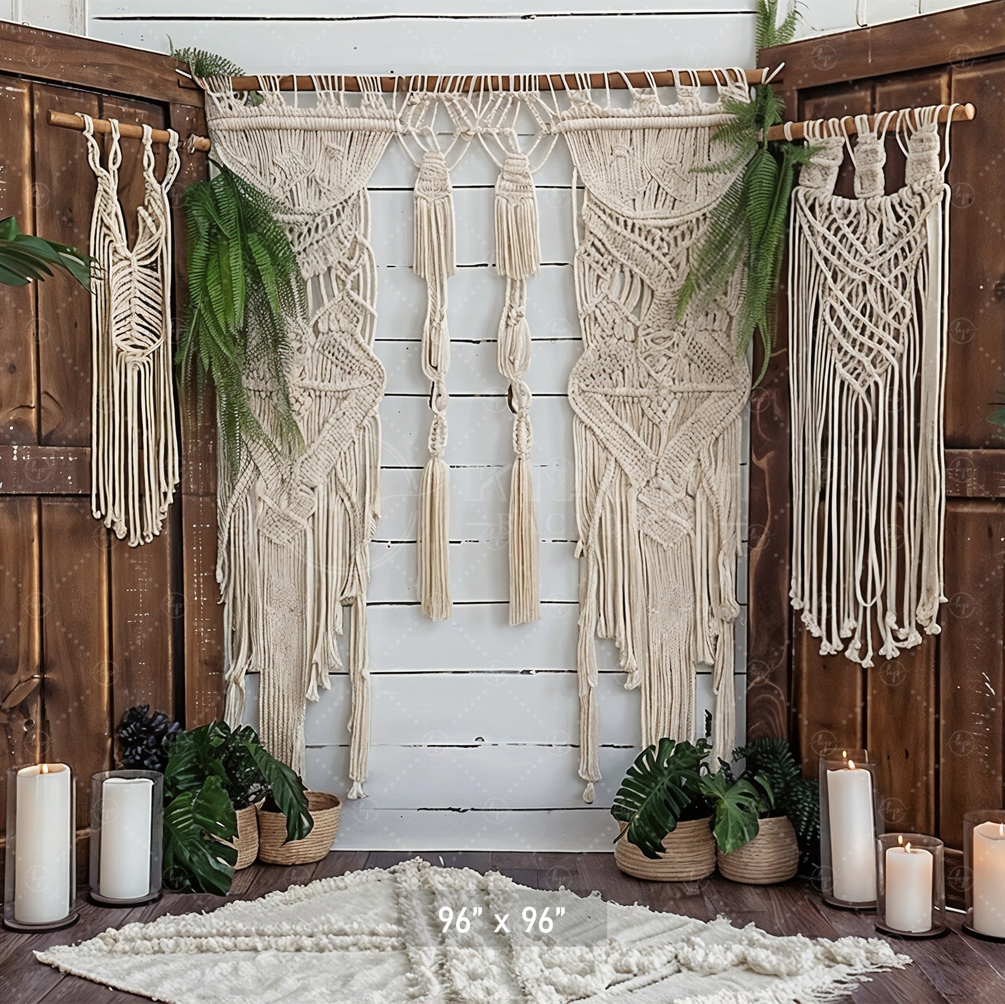 Boho Macrame Haven Backdrop