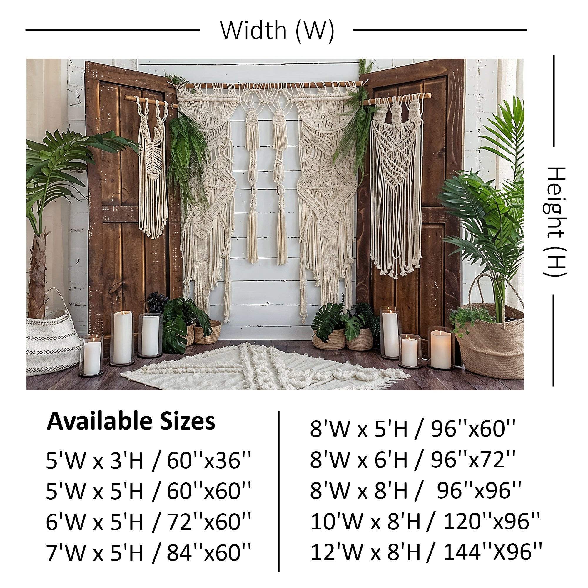 Boho Macrame Haven Backdrop