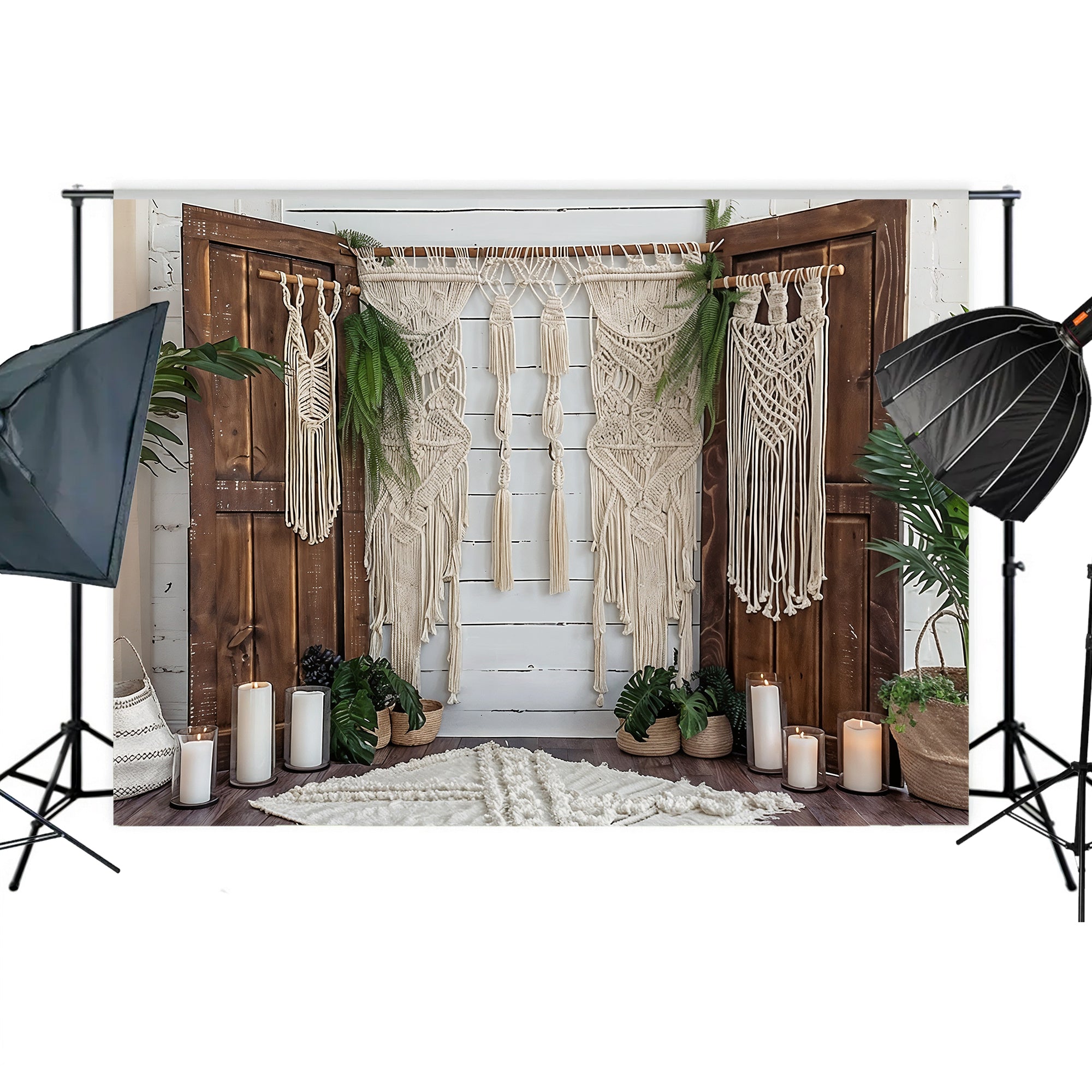 Boho Macrame Haven Backdrop