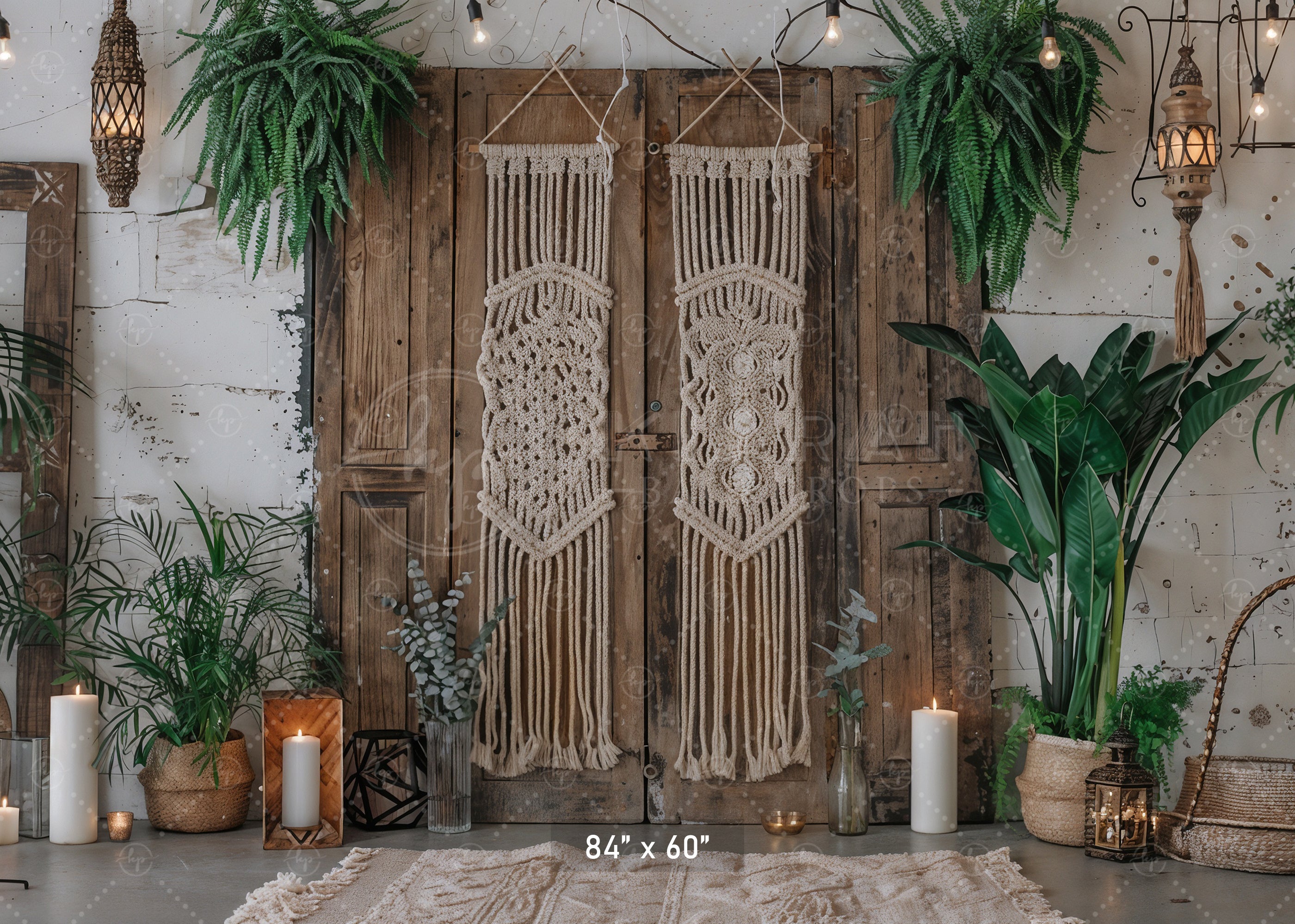 Candlelit Boho Retreat Backdrop