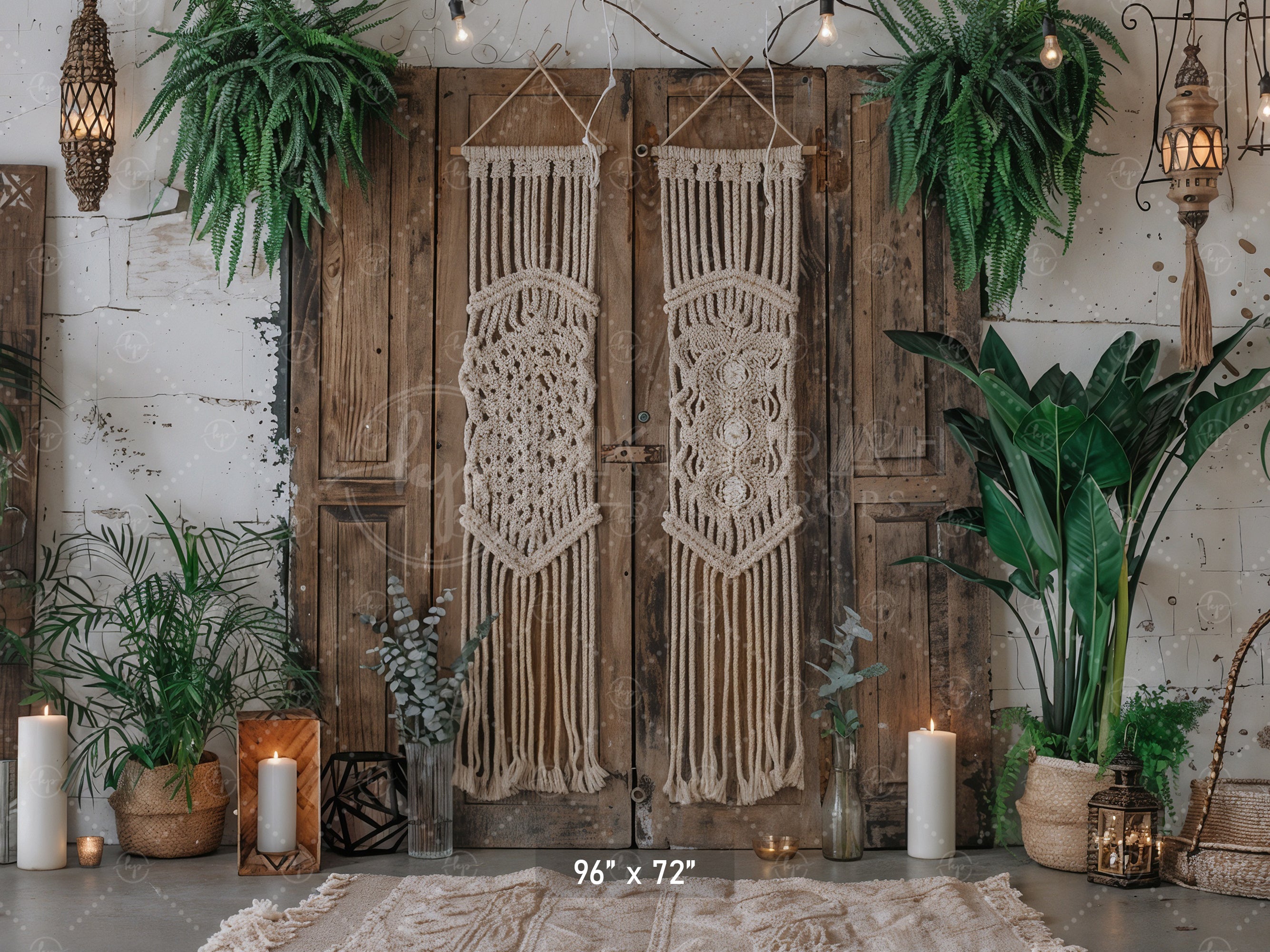 Candlelit Boho Retreat Backdrop