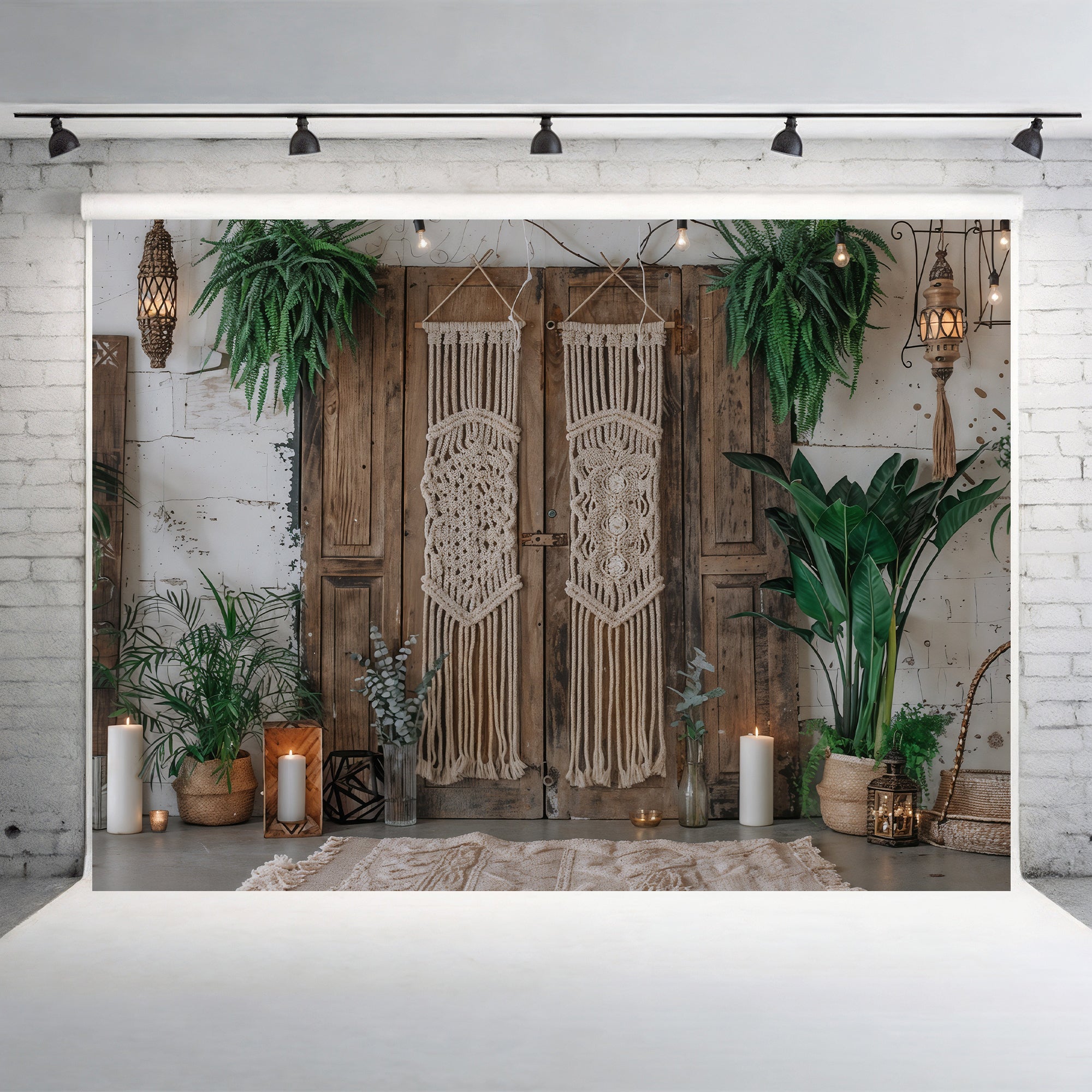 Candlelit Boho Retreat Backdrop