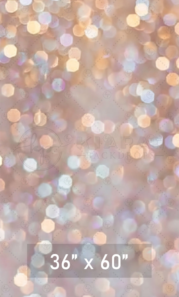 Soft Gold & Silver Bokeh Backdrop