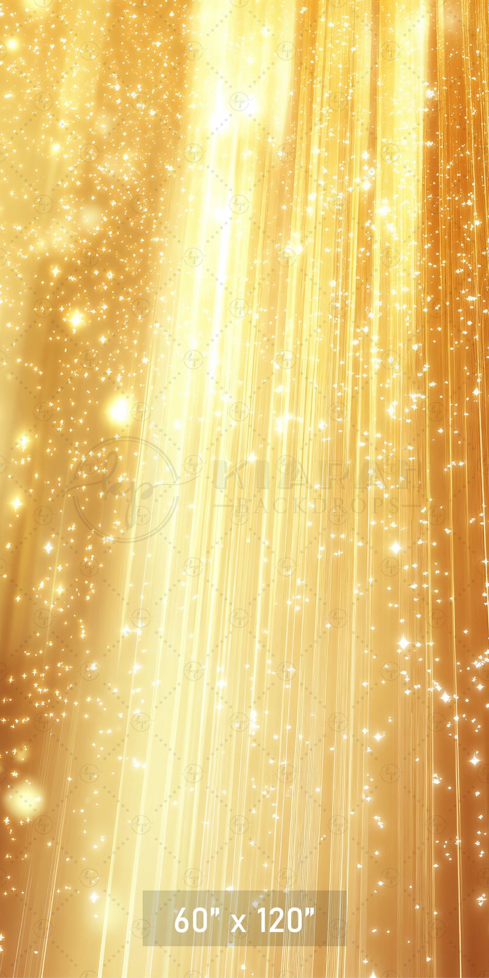 Golden Light Rays & Sparkles Backdrop
