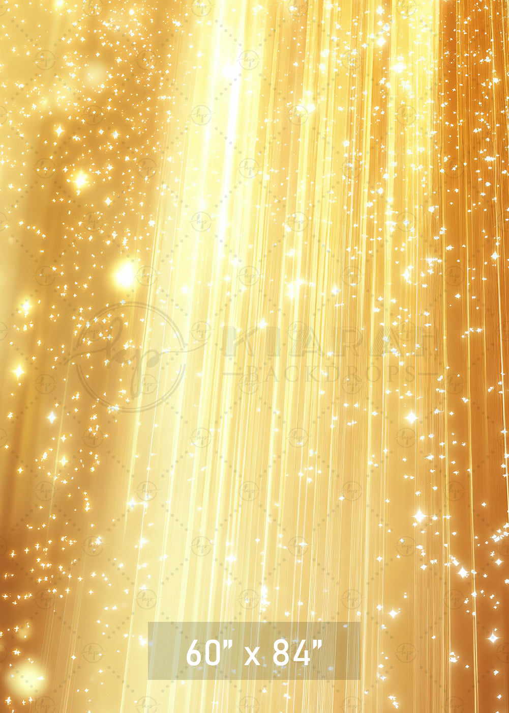 Golden Light Rays & Sparkles Backdrop