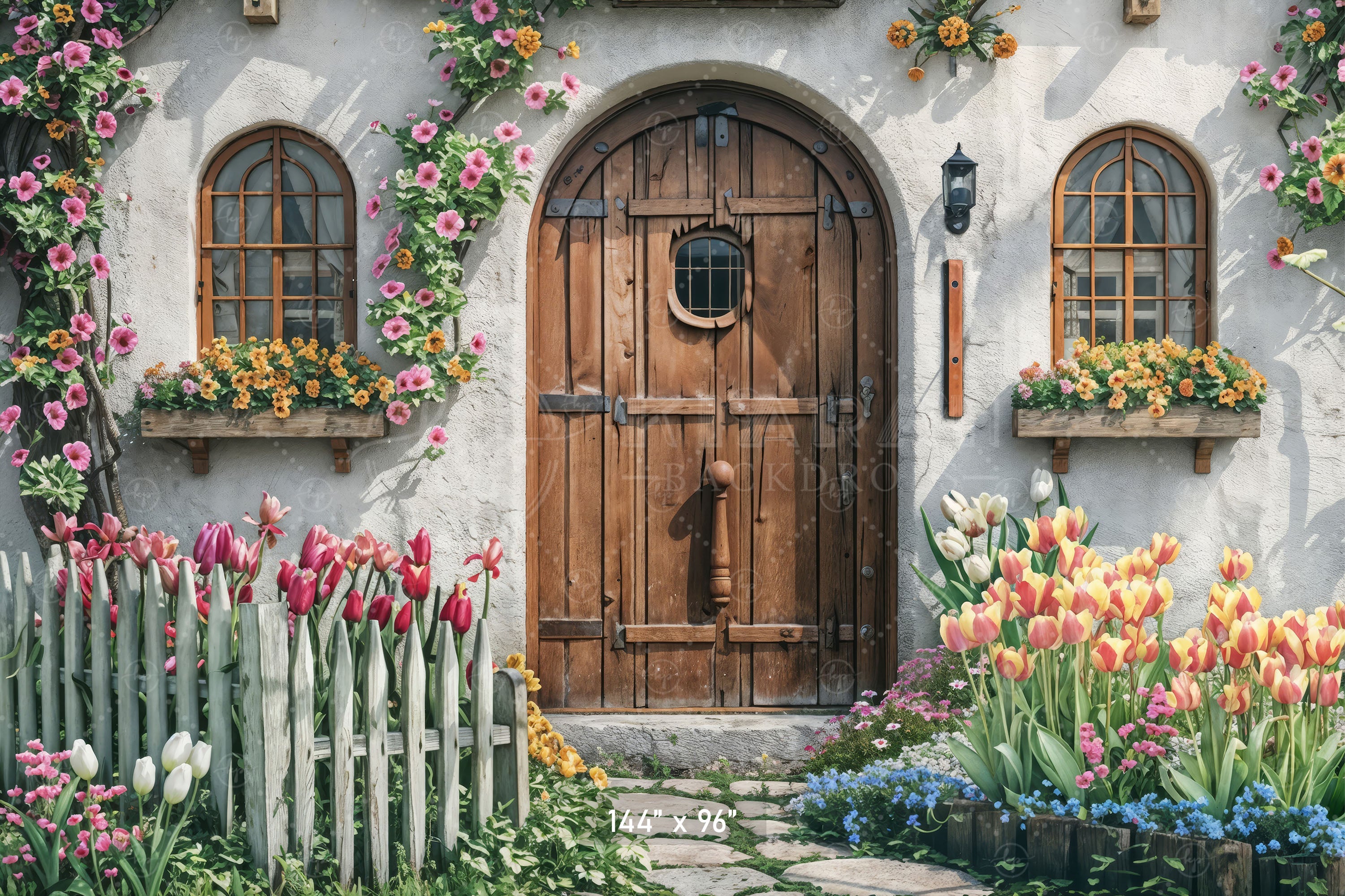 Rustic Spring Cottage Doorway